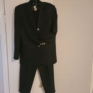 Black linen suit